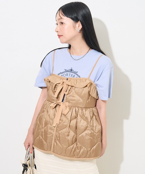 【未使用品】2024aw nude vintage ビンテージキルトビスチェ FREAK'S STORE キャミソール ヴィンテージ キルトビスチェ