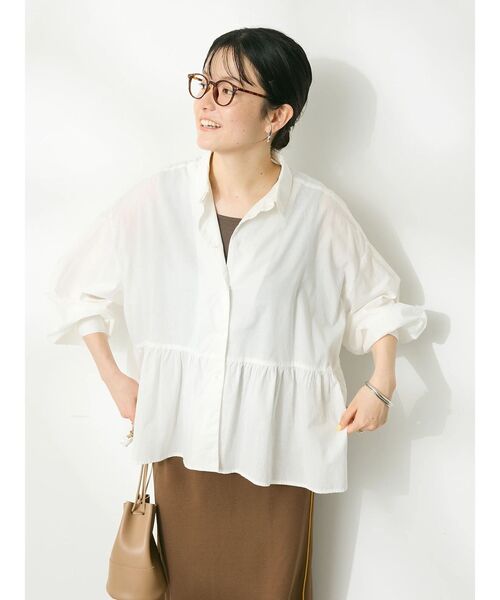 ブラウス シャツ Roscon DE REYES ペプラムブラウス レディース CRAFT STANDARD BOUTIQUE ブラウス シャツ ペプラムブラウス