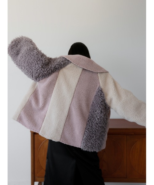 Katrin TOKYO ムートンコート ボアコート reversible patchwork mouton