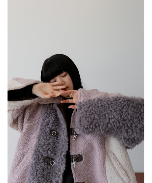 ★MERCURYDUO ムートンコート　SALE中 Katrin TOKYO ムートンコート ボアコート reversible patchwork