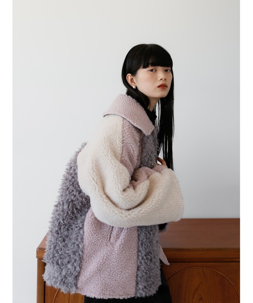 Katrin TOKYO ムートンコート ボアコート reversible patchwork mouton