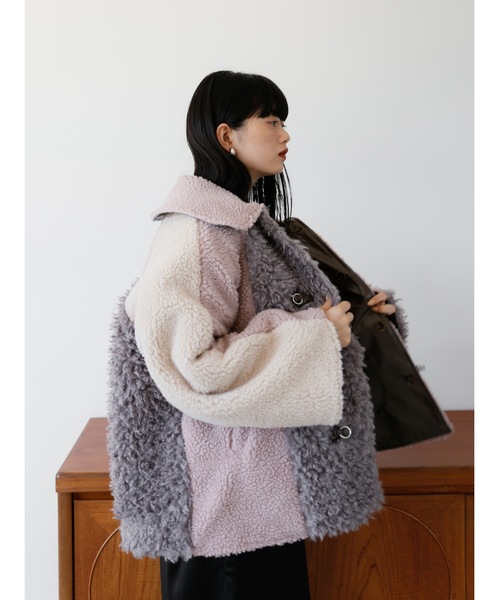 Katrin TOKYO ムートンコート ボアコート reversible patchwork