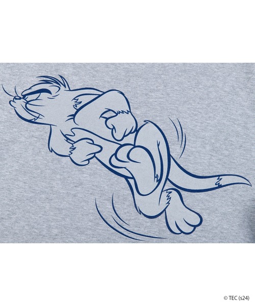 トレーナー スウェット 「公式」トムとジェリー　MLE「TOM and JERRY」　クルーネックスウェットシャツ　トム レディース メンズ トレーナー スウェット 「公式」トムとジェリー MLE「TOM and
