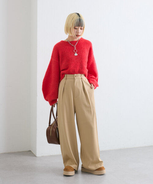 w closet パンツ 「2サイズ展開」スラックスワイドパンツ w closet パンツ 「2サイズ展開」スラックスワイドパンツ