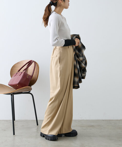 w closet（ダブルクローゼット） パンツ 「2サイズ展開」スラックス