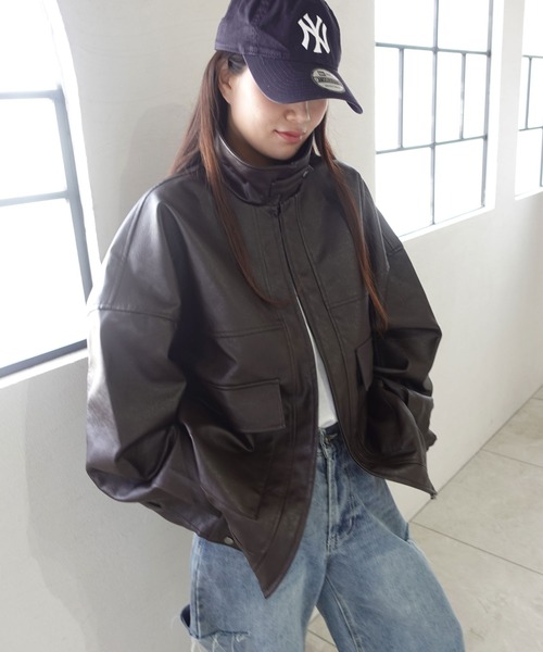 再値下げ！美品♡スクーカム♡レザーブルゾン plage｜R'IAM レザーブルゾン | Rakuten Fashion(楽天