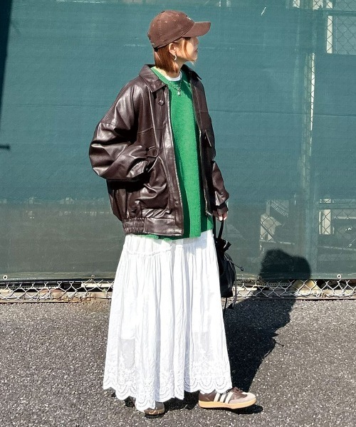 CORNERS（コーナーズ） ブルゾン アウター フェイクレザーブルゾン