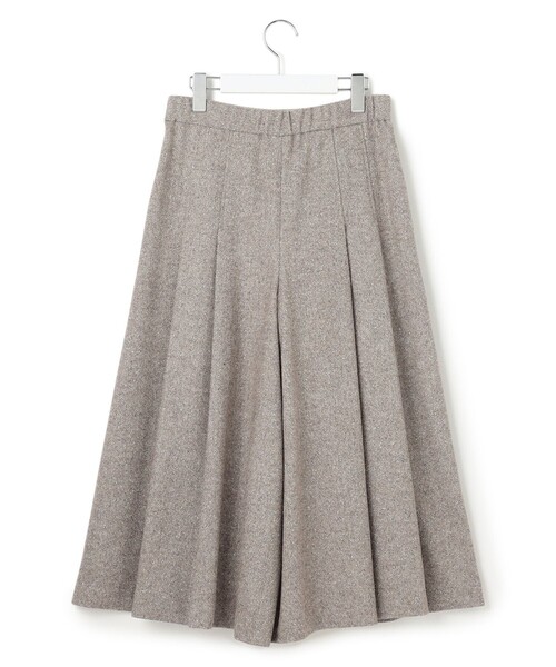 23区 パンツ シルクネップヘリンボーン ガウチョ レディース