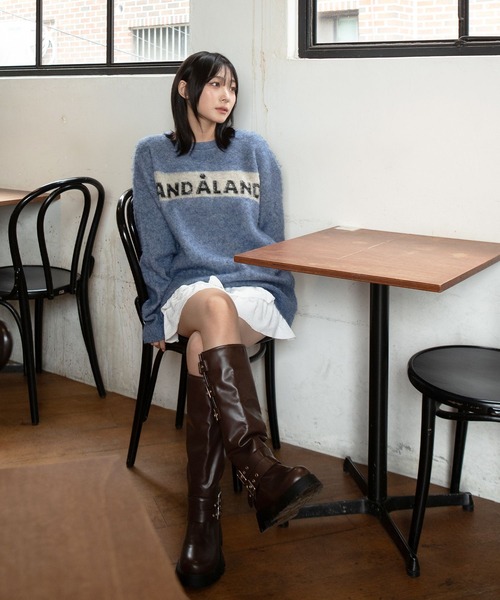 ニット セーター 「UNISEX」ALAND／ロゴモヘアニットプルオーバー レディース メンズ BEAUTY＆YOUTH UNITED ARROWS ニット セーター コイルニット