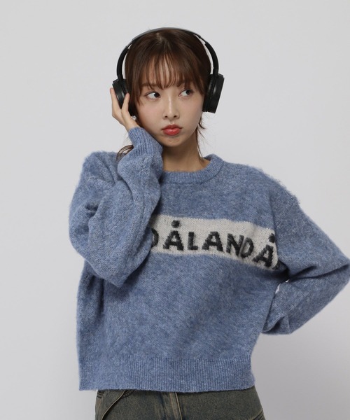 ニット セーター 「UNISEX」ALAND／FISH logoknitCN 2988923 レディース メンズ ALAND（エーランド）の「【UNISEX】ALAND／FISH logoknitCN