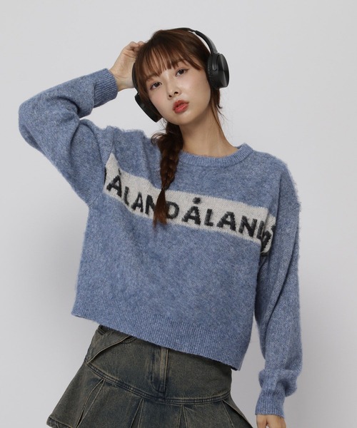 ニット セーター 「UNISEX」ALAND／ロゴモヘアニットプルオーバー レディース メンズ ALAND ニット セーター 「UNISEX」ALAND／ロゴモヘアニットプル