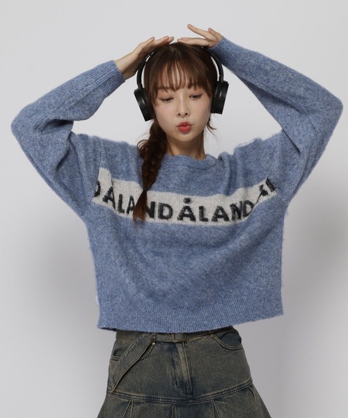 ALAND ニット セーター 「UNISEX」ALAND／ロゴモヘアニットプル