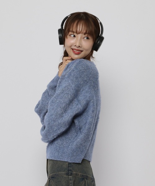 ニット セーター 「UNISEX」ALAND／ロゴモヘアニットプルオーバー レディース メンズ ニット セーター モヘアミックスニット レディース : ZOZOTOWN
