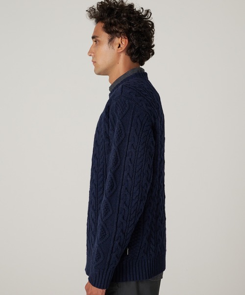 Eddie Bauer セーター ニット ケーブル クルーセーター メンズ