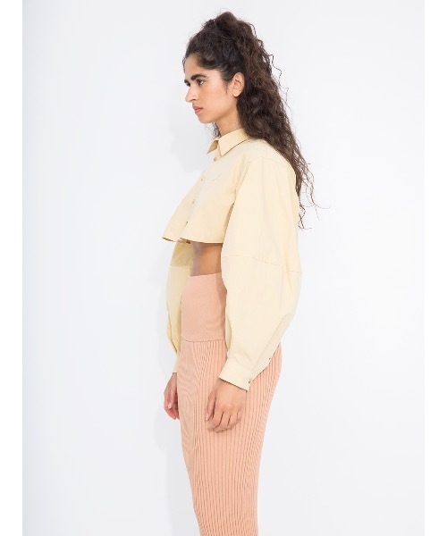 leinwande クロップドシャツ leinwande ブラウス シャツ Cotton Cropped Shirts レディース