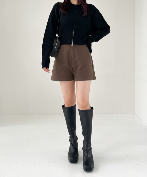 Heather（ヘザー） ニット セーター スリットZIPニット 231729