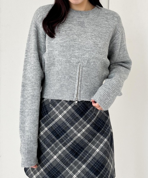 Heather（ヘザー） ニット セーター スリットZIPニット 231729