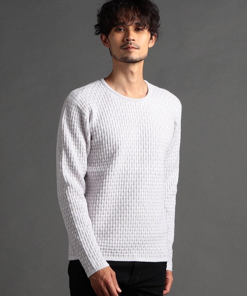 NICOLE CLUB FOR MEN セーター ニット リンクスバスケットクルー