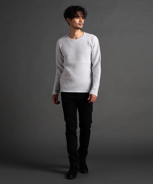 NICOLE CLUB FOR MEN セーター ニット リンクスバスケットクルー