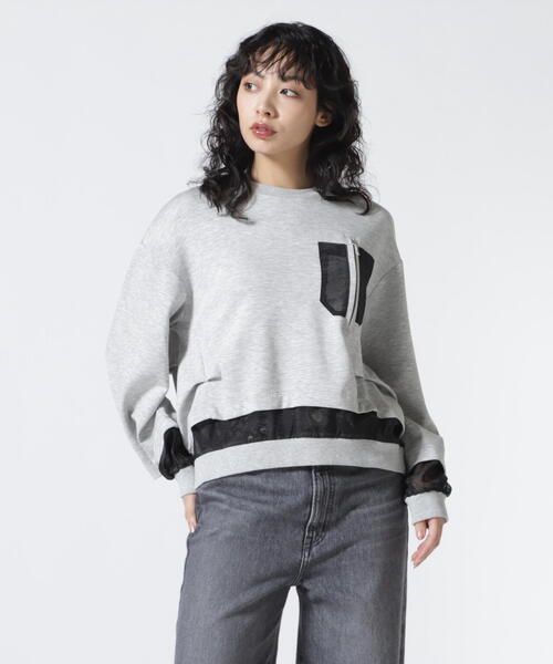 tシャツ AULA AILA（アウラ アイラ）別注シアーコンビネーションプルオーバー レディース