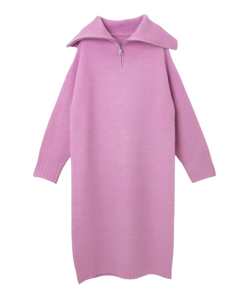 「andme」 ニットワンピース M グレイッシュベージュ レディース_画像9