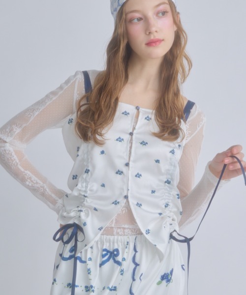 tシャツ original print bustier/オリジナルプリントビスチェ レディース
