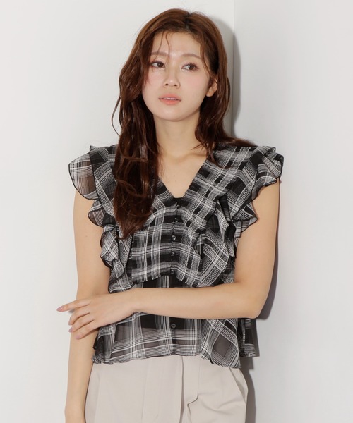 「JILL by JILL STUART」 半袖ブラウス FREE ブラック レディース JILL by STUART 「JILL STUART」 半袖ブラウス FREE ブラック