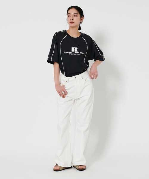 tシャツ 「N.×RUSSELL ATHLETIC」フレンチスリーブTシャツ レディース セール】【N.×RUSSELL ATHLETIC】フレンチスリーブTシャツ（T