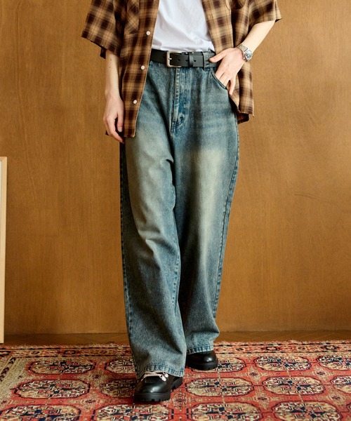 WETTEMPT ジーンズ VINTAGE WASH WIDE DENIM PANTS /ヴィンテージ 