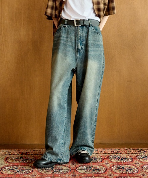 WETTEMPT ジーンズ VINTAGE WASH WIDE DENIM PANTS /ヴィンテージ