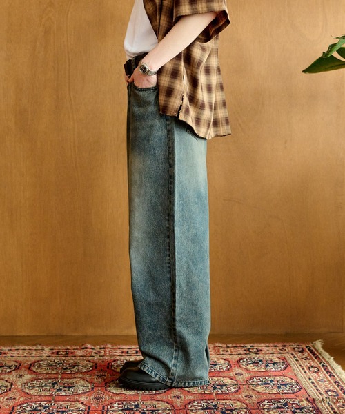 WETTEMPT ジーンズ VINTAGE WASH WIDE DENIM PANTS /ヴィンテージ