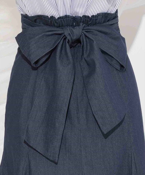 新品 WILLSELECTION ミニスカート ネイビー リボン WILLSELECTION（ウィルセレクション）の「バックリボン付