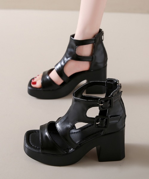 サンダル・ミュール Leather Stretch Lace-up Pumps 楽天市場】サンダル レディース ミュール つっかけ 厚底