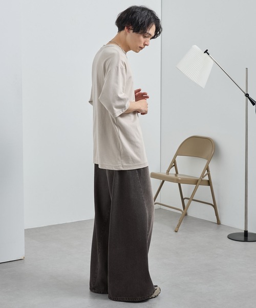 00s〜 vintage 2タック ブラックデニム ワイド スラックス vintage COMME des GARCONS HOMME ブラック 2タックワイド