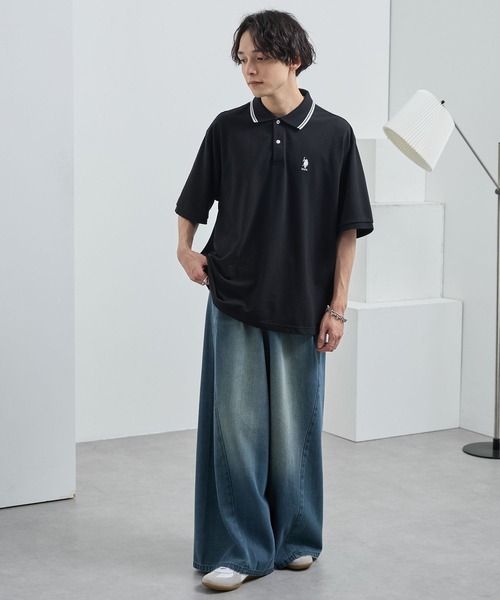soerte/ワイドバギーヴィンテージライクデニムパンツ/0/ブルー系その他2 soerte ジーンズ WIDE BUGGY VINTAGE LIKE DENIM PANTS ” MUD