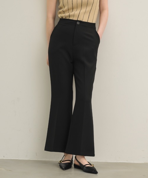 NEUNA スラックス パンツ クロップドフレアパンツ レディース