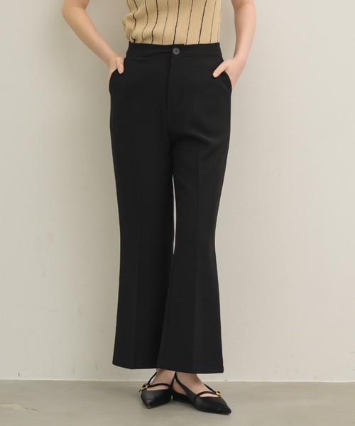 NEUNA スラックス パンツ クロップドフレアパンツ レディース
