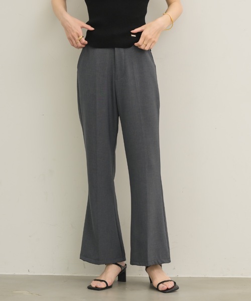 NEUNA スラックス パンツ クロップドフレアパンツ レディース