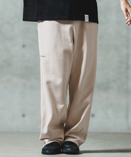 GLIMCLAP スウェットパンツ ジャージ mp13552- Wide straight sweat