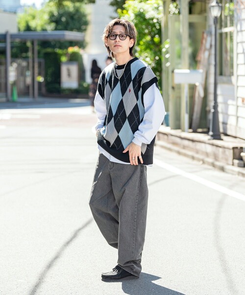 「U.S. POLO ASSN.」 半袖ニット LARGE ブルー メンズ