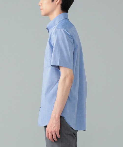 BEAMS F シャンブレー ボタンダウンシャツ メンズ BEAMS F シャツ 「クールビズにおすすめ」COOLMAX(R