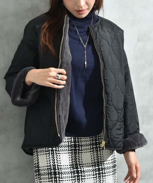 INTERPLANET（インタープラネット） ノーカラーコート コート ナイロン