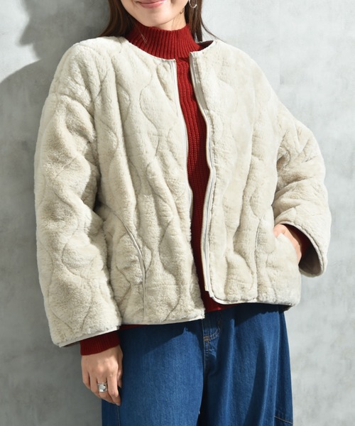 INTERPLANET（インタープラネット） ノーカラーコート コート ナイロン