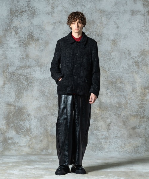 glamb（グラム） ワイドパンツ スラックス Synth Leather Baggy Slacks
