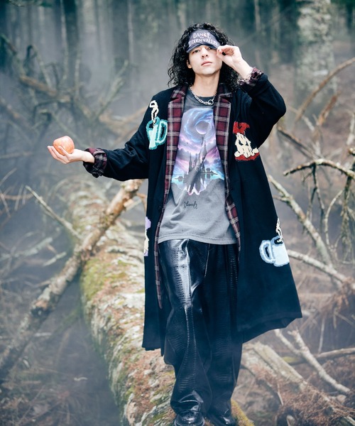 glamb（グラム） ワイドパンツ スラックス Synth Leather Baggy Slacks