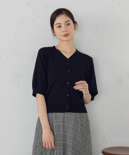COMME CA ISM（コムサイズム） カーディガン 夏 半袖 「接触冷感