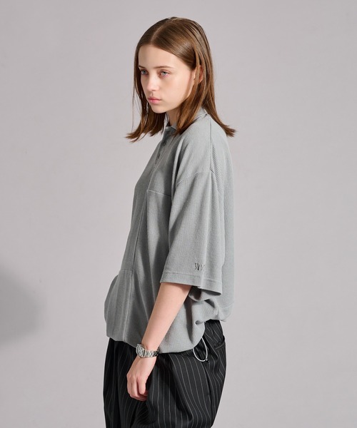 美品 BATONER ネイビー ワッフル編み ポロシャツ 美品 BATONER ネイビー ワッフル編み ポロシャツ-で公式に取扱