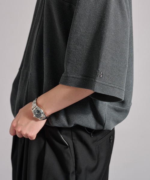 WETTEMPT ポロシャツ SWITCHING PIGMENT WAFFLE POLO / 切り替え