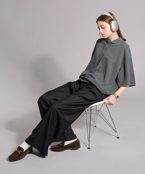 美品 BATONER ネイビー ワッフル編み ポロシャツ 美品 BATONER ネイビー ワッフル編み ポロシャツ-で公式に取扱