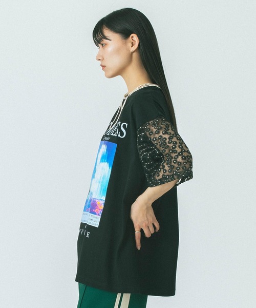 【美品】OKIRAKU オキラク 花モチーフ袖付きプルオーバー ブラック S相当 楽天市場】#OKIRAKUの通販